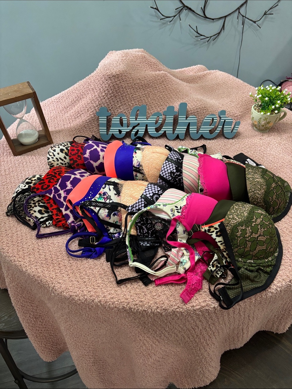 Victorias Secret push-up bras 32D, variety of prints